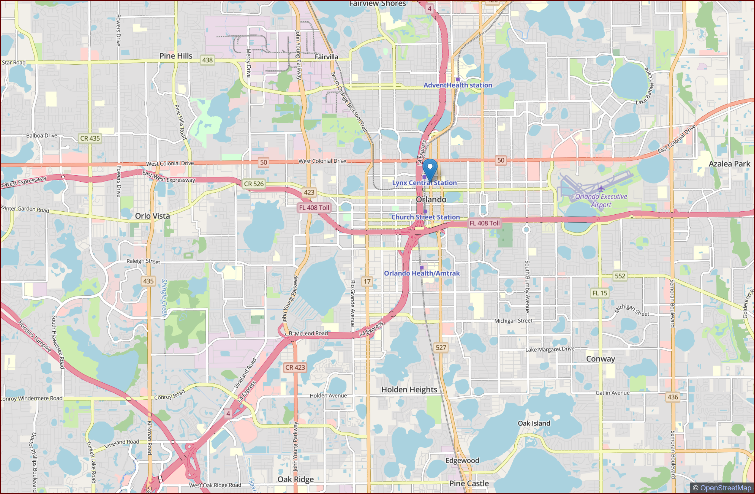 Map of the Orlando office location